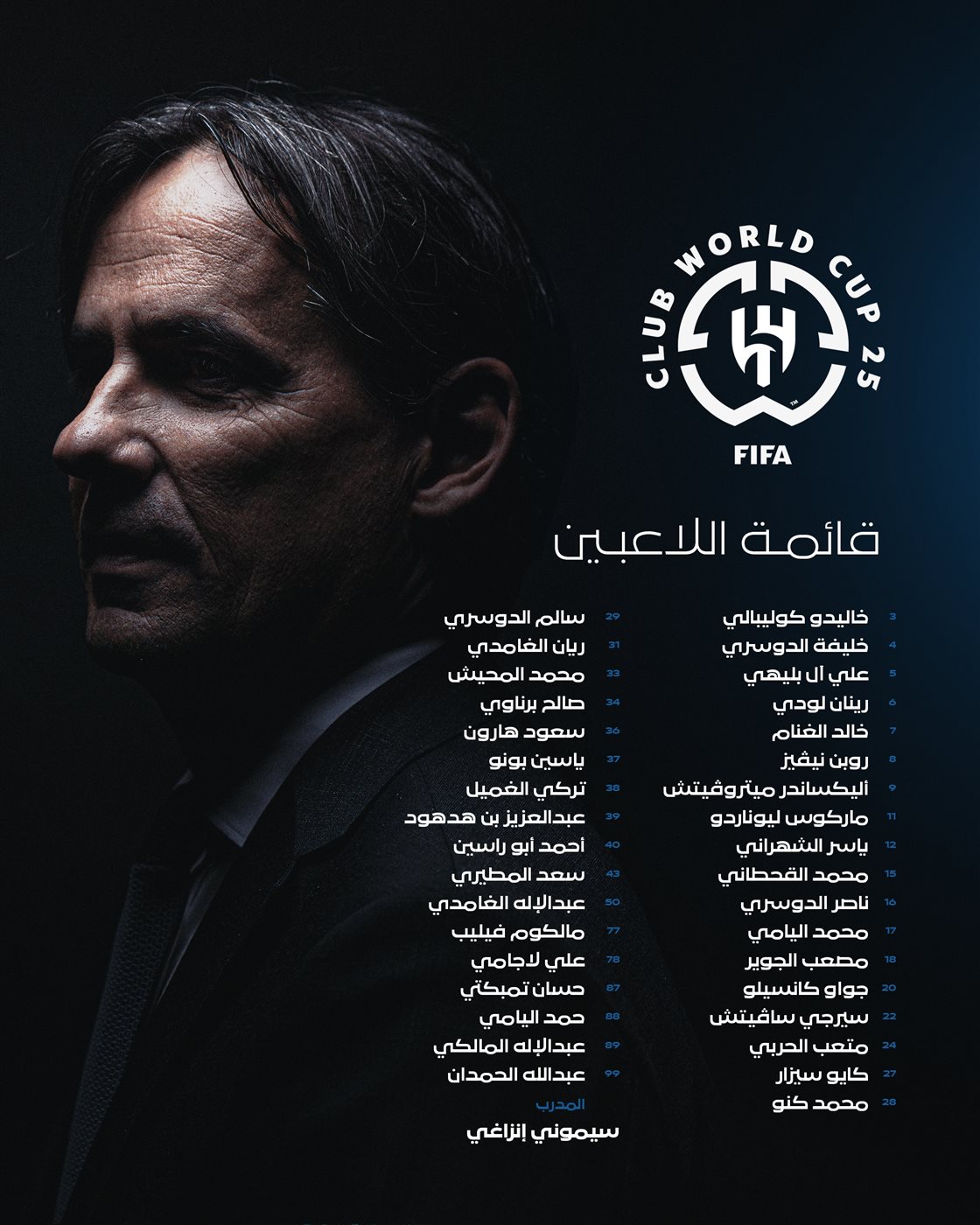 قائمة الهلال المشاركة في كأس العالم للأندية 2025