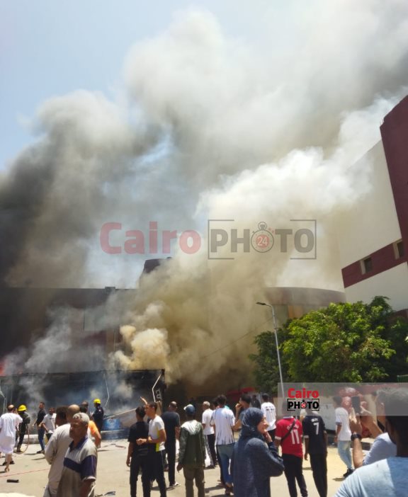 حريق بمحيط مول البنفسج