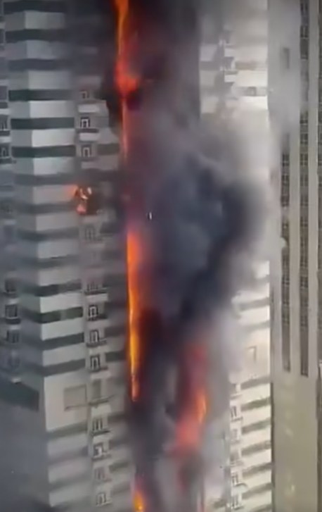 حريق مارينا دبي