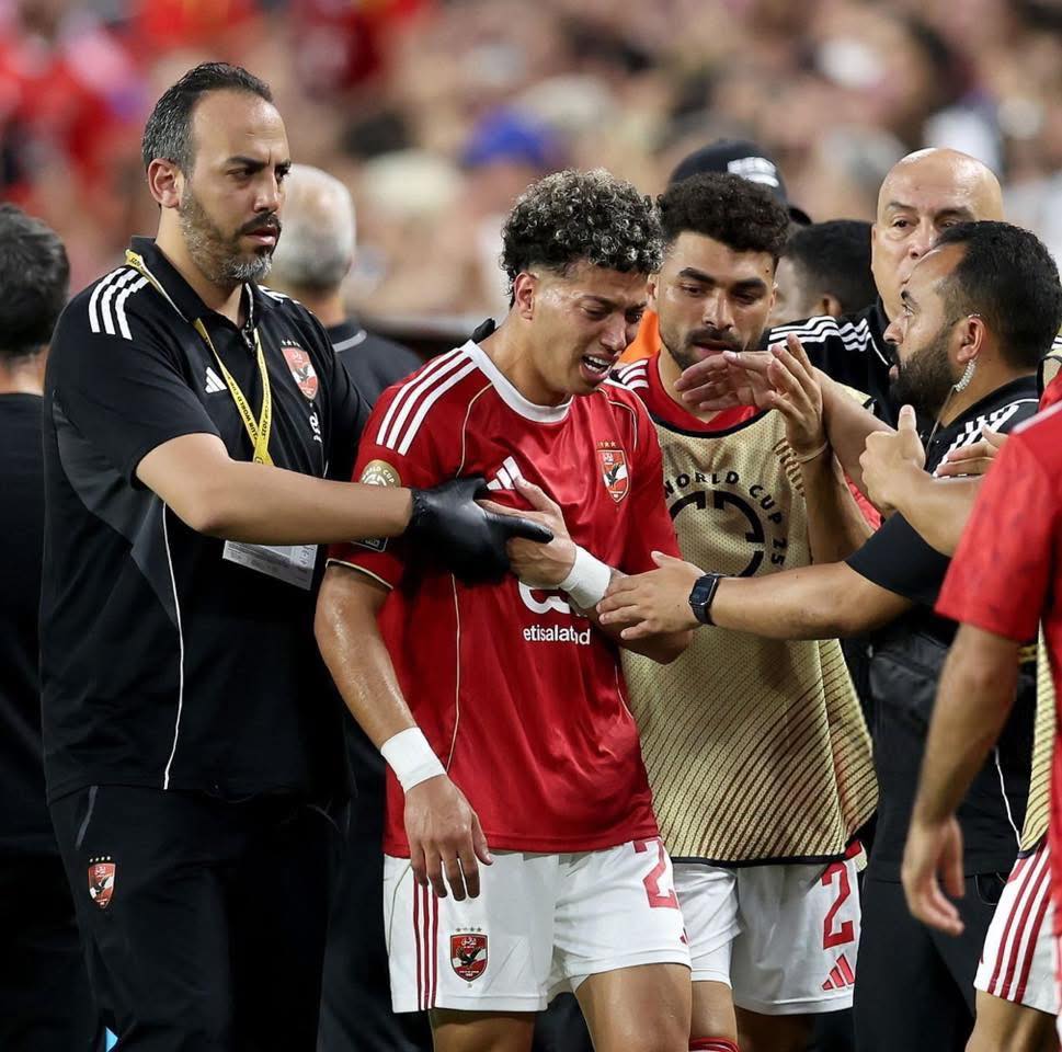 بكاء إمام عاشور بعد إصابته خلال مباراة إنتر ميامي