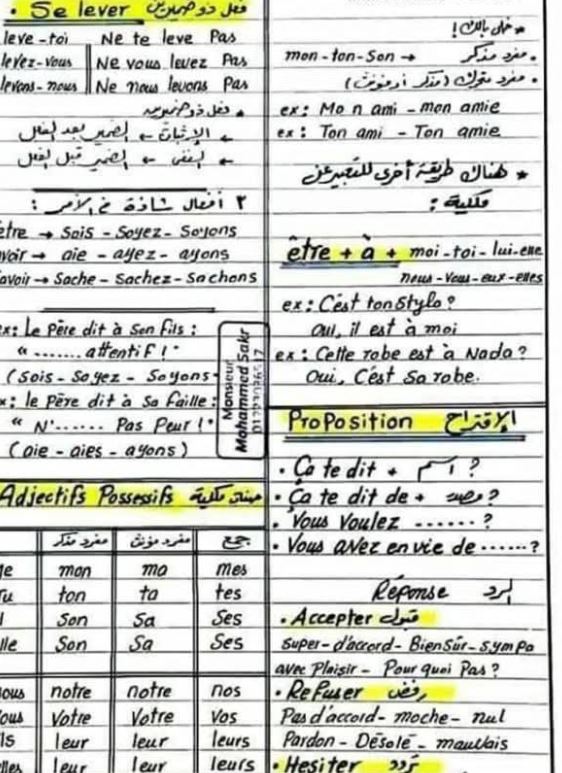 مراجعة فرنساوي تالتة ثانوي