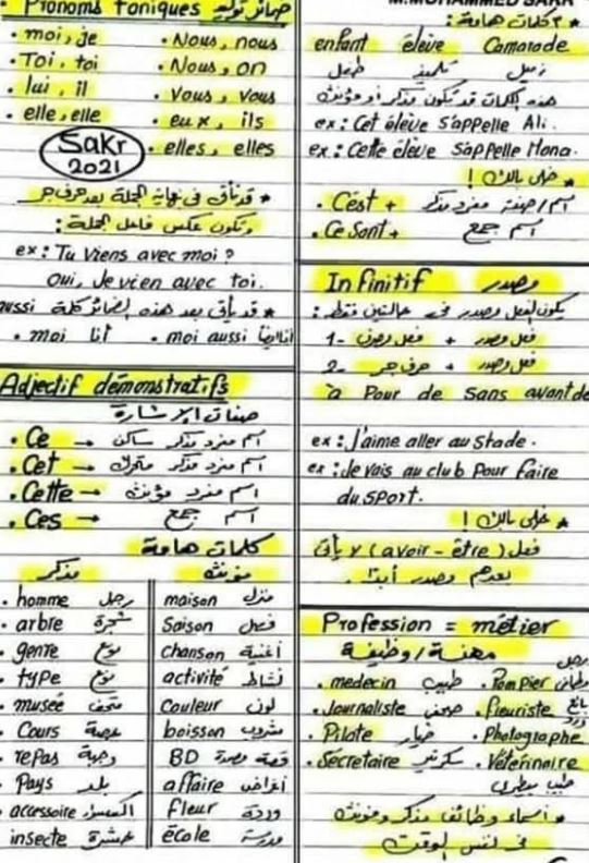 مراجعة فرنساوي تالتة ثانوي