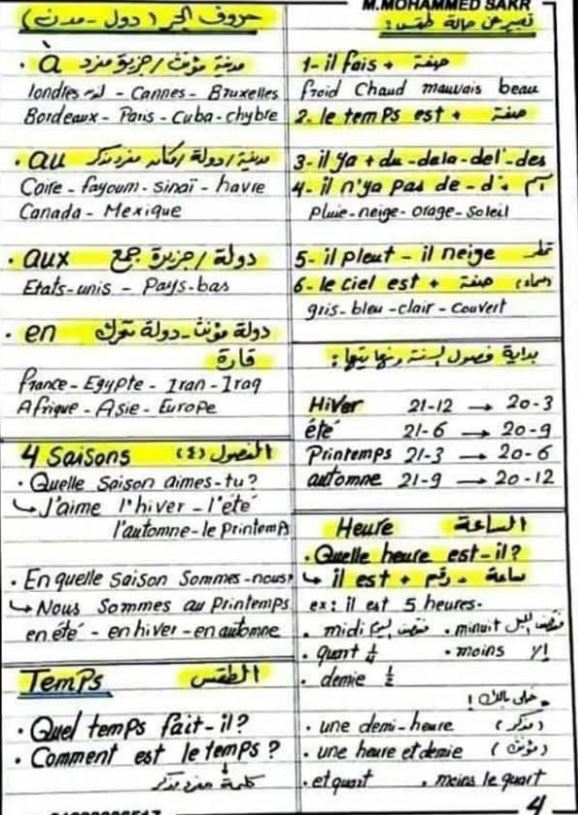 مراجعة فرنساوي تالتة ثانوي