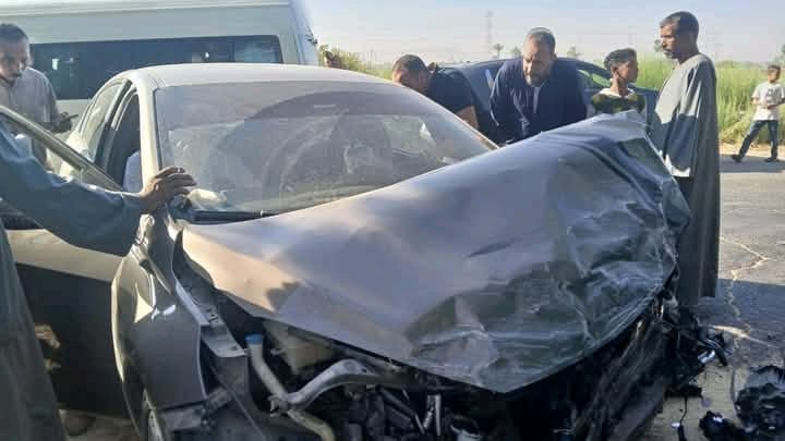 مصابي مراقبي الثانوية العامة فى حادثي سير أسيوط وقنا