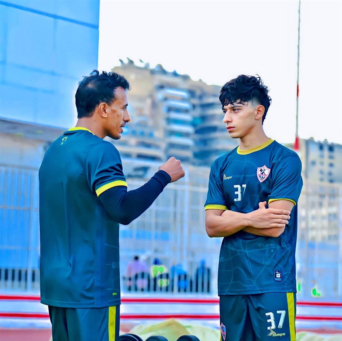 كريم عبد الحق لاعب الزمالك السابق ومحمد عبد الشافي 