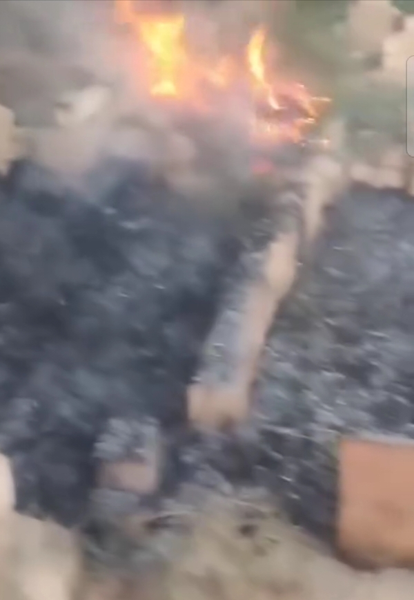 حريق بمقابر مدينة الخارجة