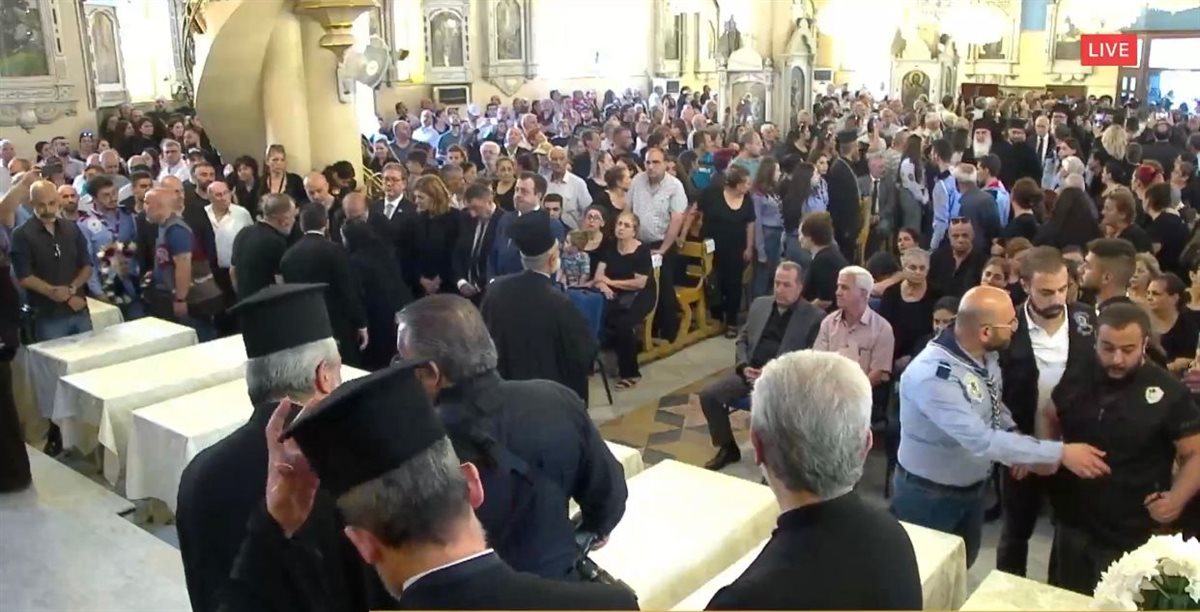 تشيع جثامين شهداء كنيسة مار إلياس بدمشق