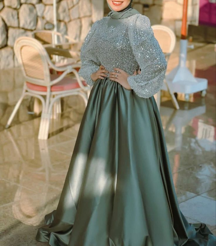 صور فساتين سهرة للمحجبات ضمن موضة 2025