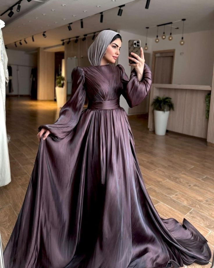 صور فساتين سهرة للمحجبات ضمن موضة 2025