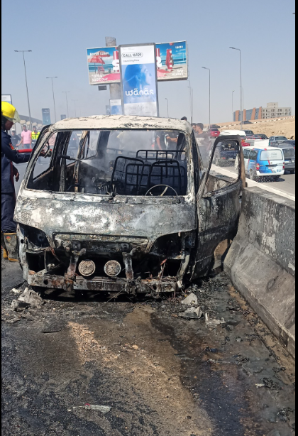 <strong>إصابة 7 أشخاص في حادث تصادم أعلى محور 26 تجاه الشيخ زايد</strong>