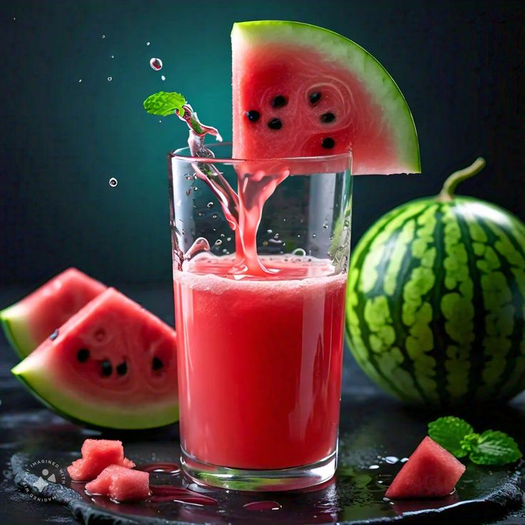 طريقة عمل عصير بطيخ مثلج طبيعي