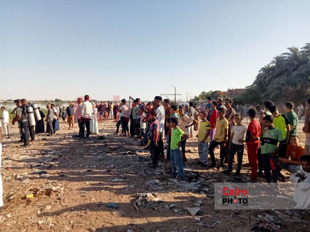 الصور الأولى من موقع حادث غرق 3 فتيات وشاب بالمنيا