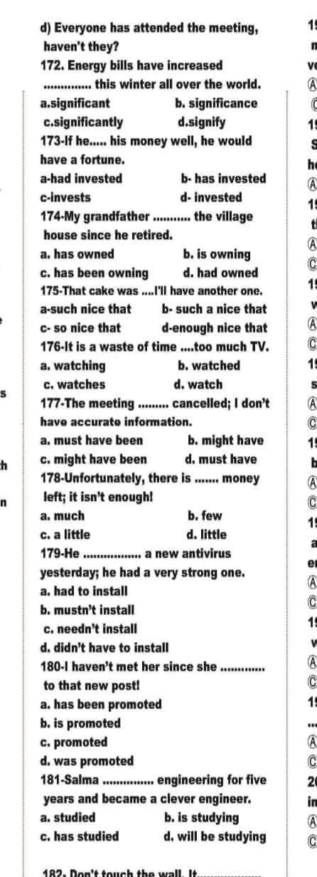 المراجعة النهائية في اللغة الإنجليزية لطلاب الثانوية العامة 2025