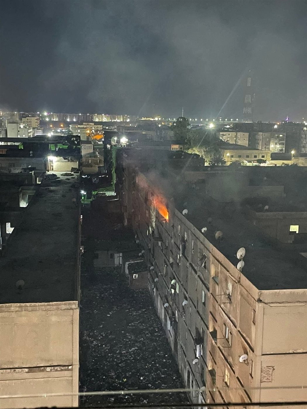 حريق بمنطقة السيد متولي ببورسعيد 