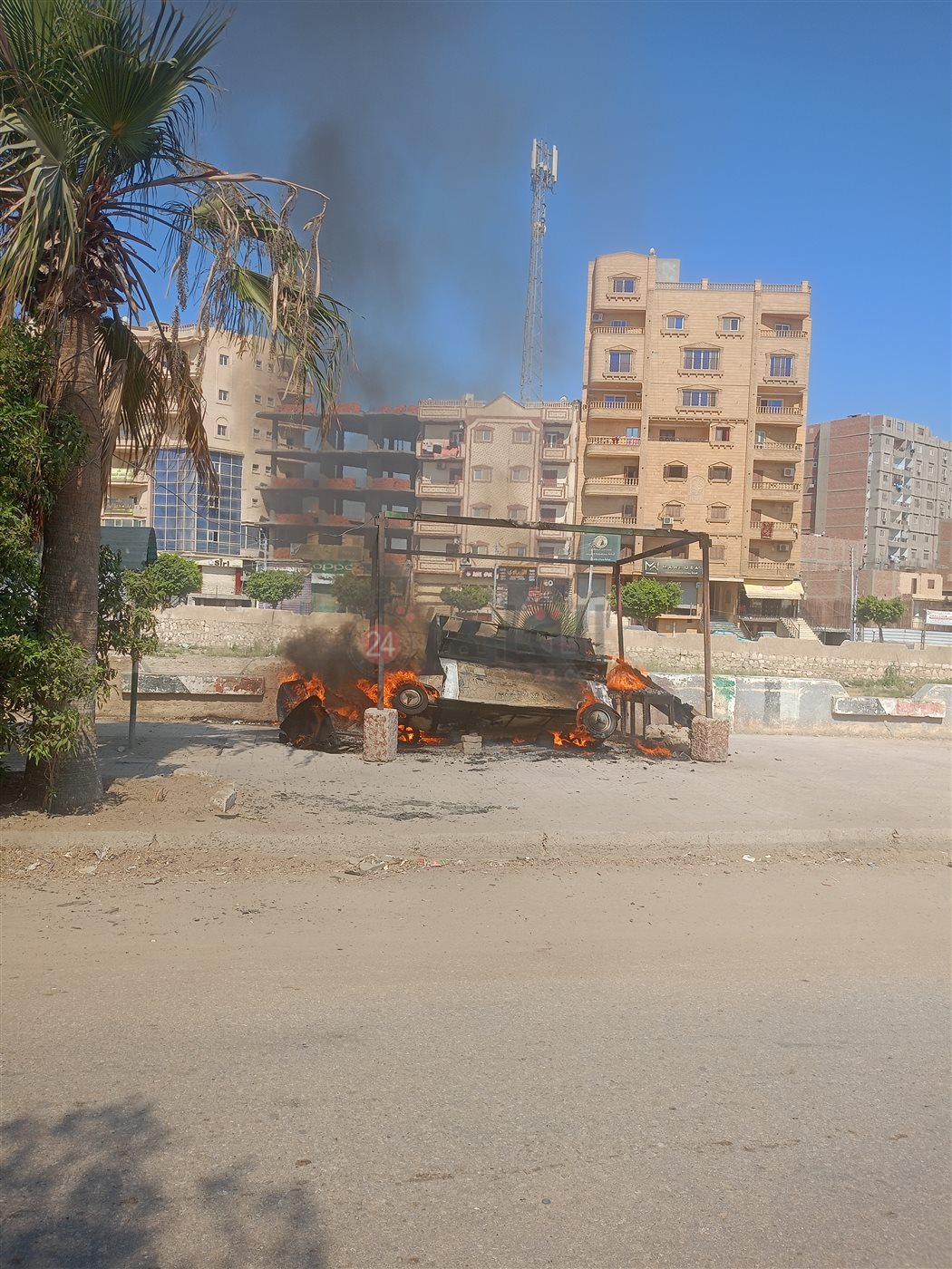 . السيطرة على حريق نشب في كشك بالفيوم