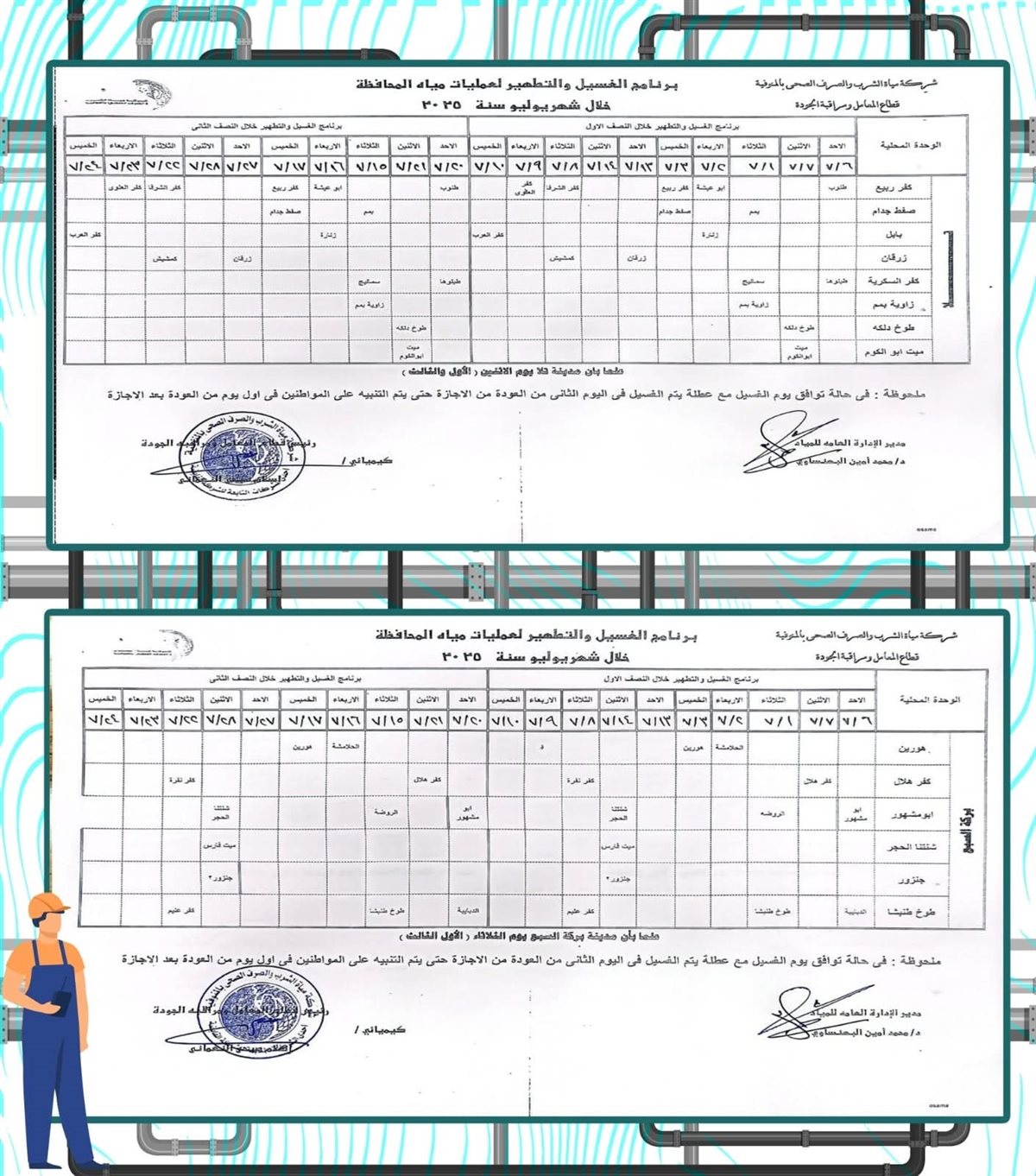 مواعيد انقطاع المياه عن محافظة المنوفية خلال شهر يوليو
