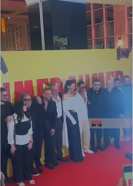 أحمد نادر جلال وأحمد السقا في العرض الخاص لفيلم أحمد وأحمد