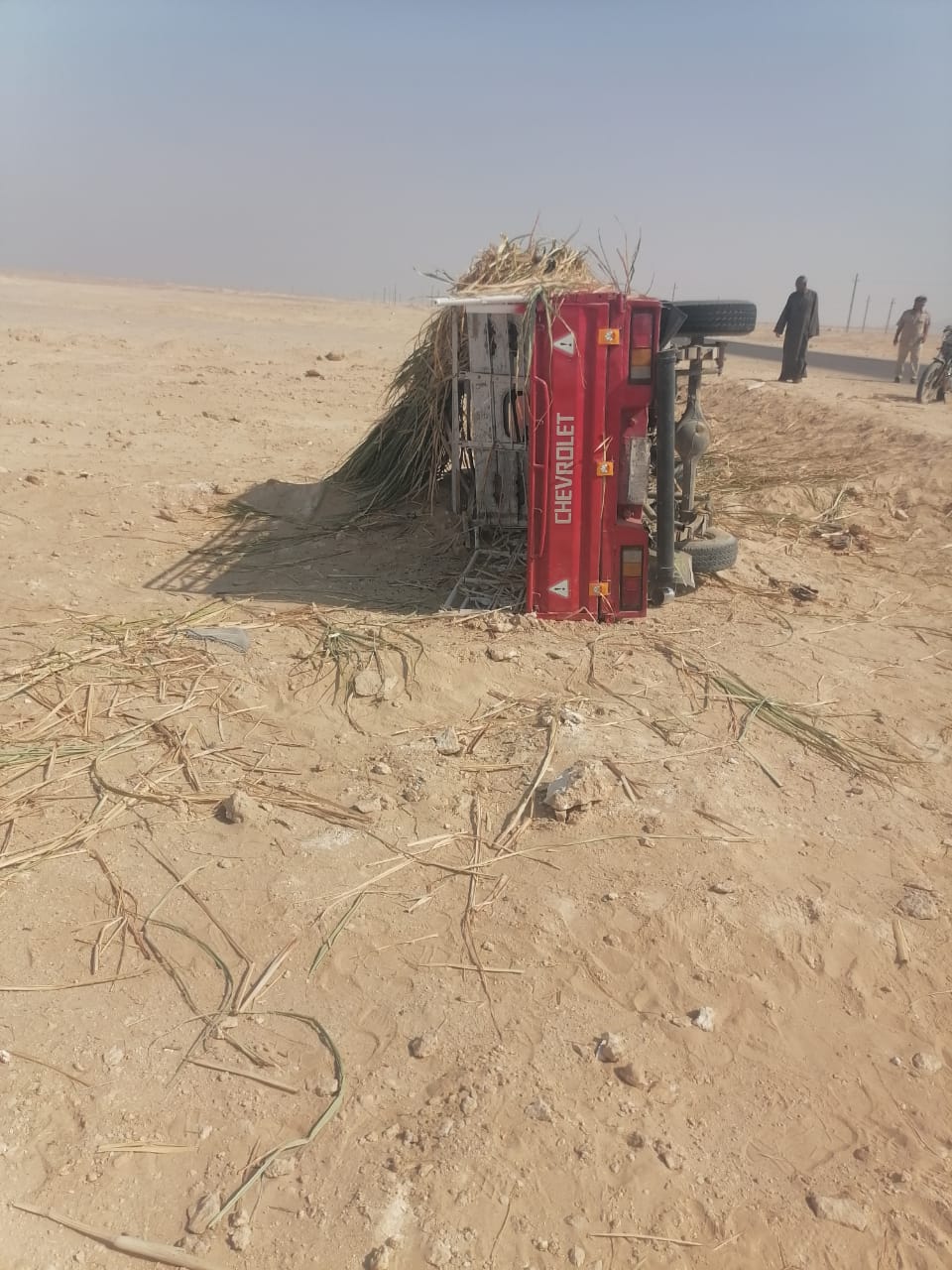 انقلاب سيارة ربع نقل محملة بالعمال بأسيوط