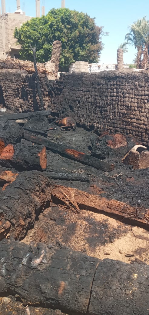 حريق يلتهم 4 أحواش في سوهاج