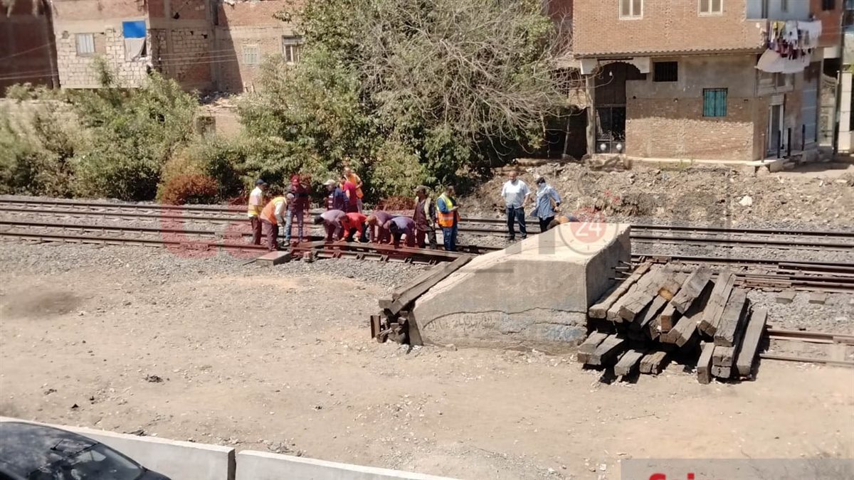 موقع حادث قطار الإسكندرية القاهرة في قويسنا