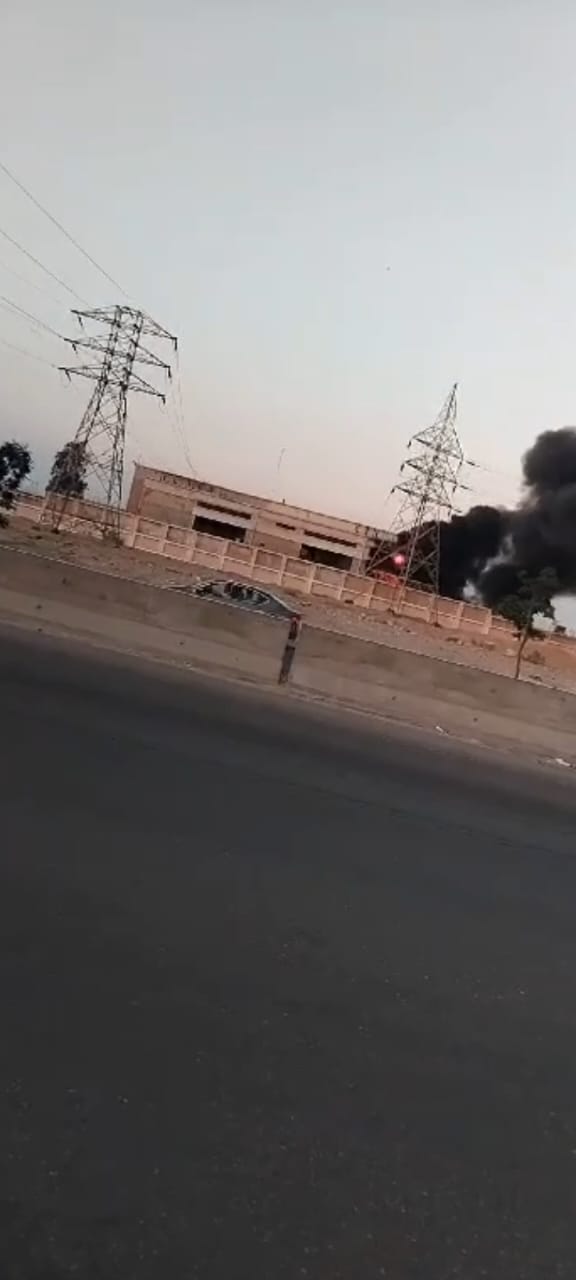 حريق بمبنى تابع لشركة كهرباء مدينة العاشر من رمضان