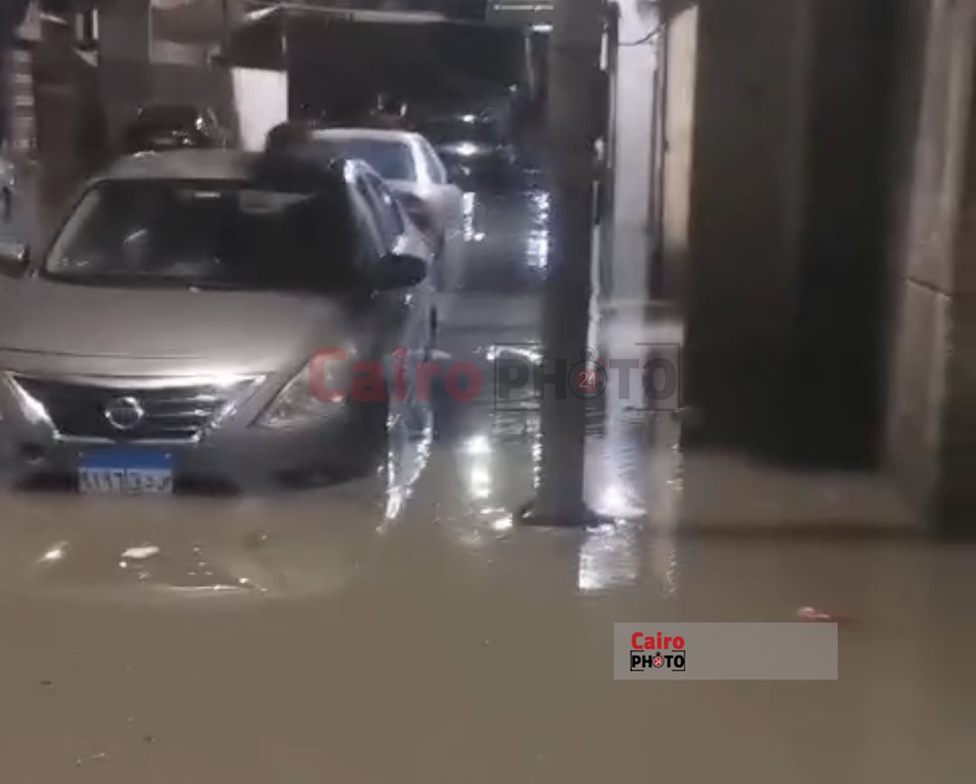 غرق حي مبارك ببورسعيد بالمياه 