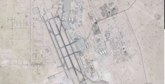 جانب من صور الأقمار الصناعية لقاعدة العديد 