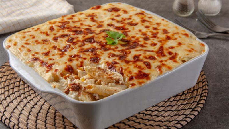 مقادير طريقة عمل المكرونة بالبشاميل باللحمة المفرومة