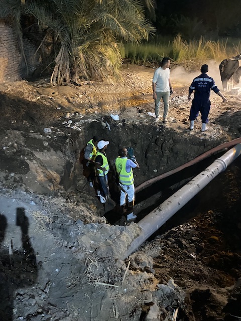 كسر خط صرف بالأقصر