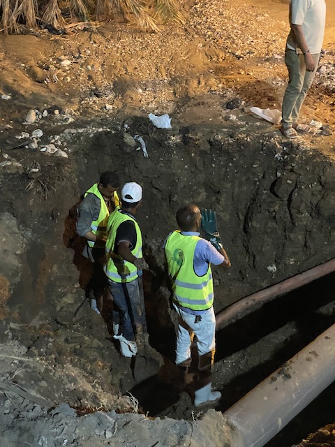 كسر خط صرف بالأقصر