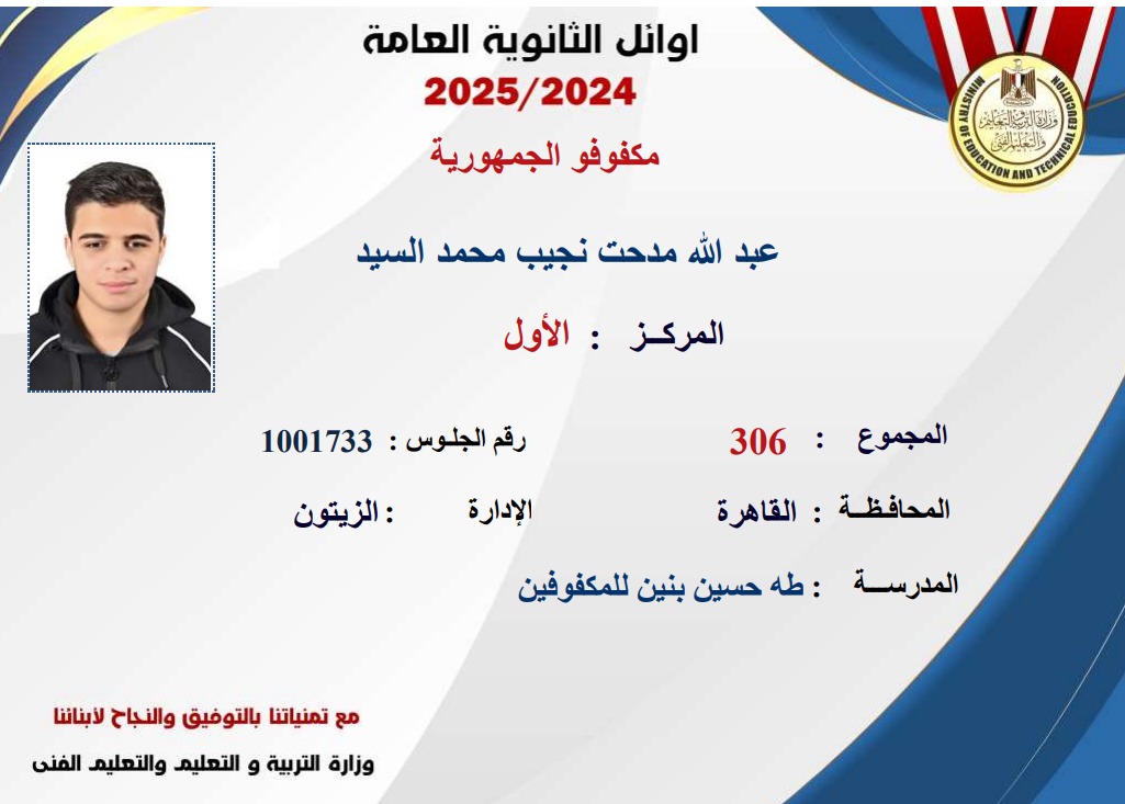 أول تعليق من الأول على الجمهورية فئة المكفوفين