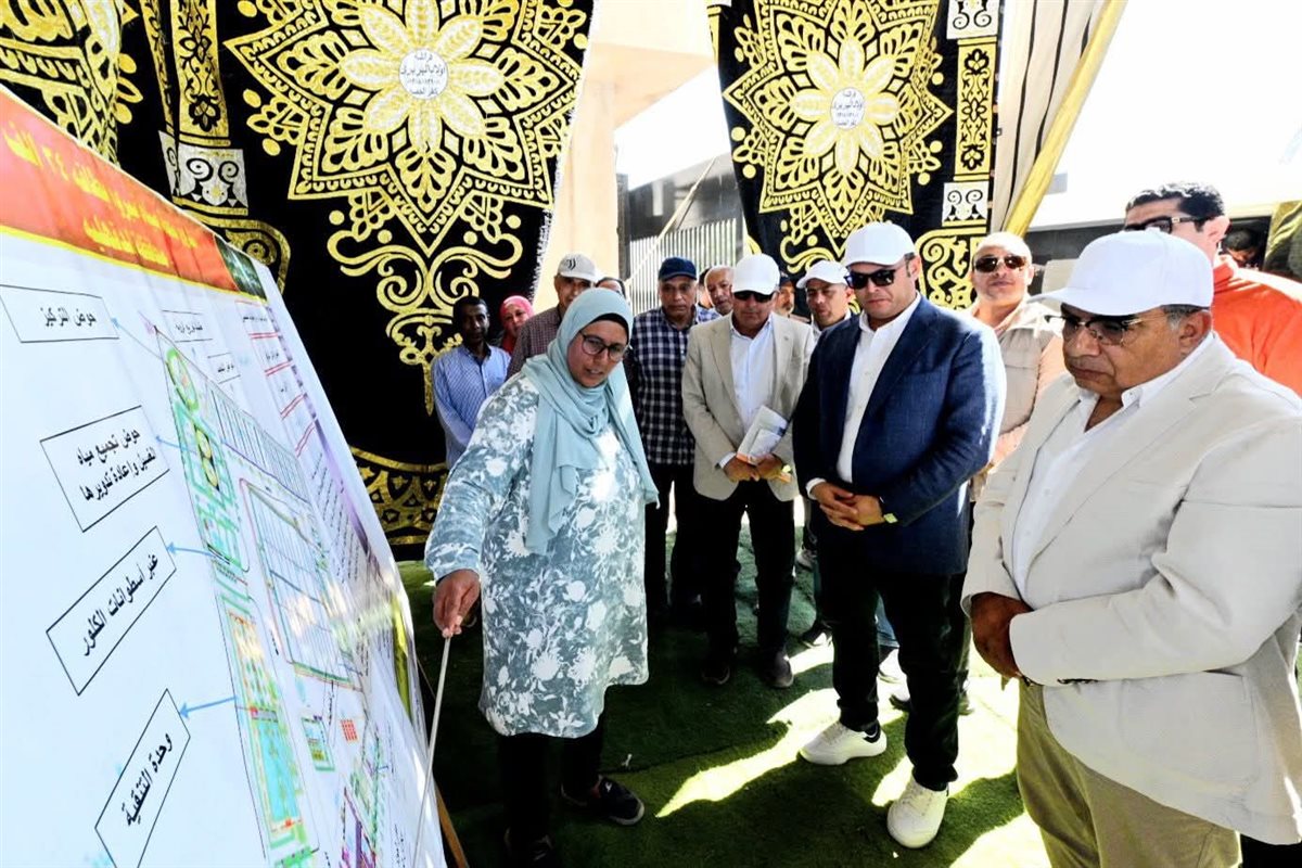 وزير الإسكان ومحافظ الدقهلية خلال زيارتهم لمحطة مياه شرب نبروه