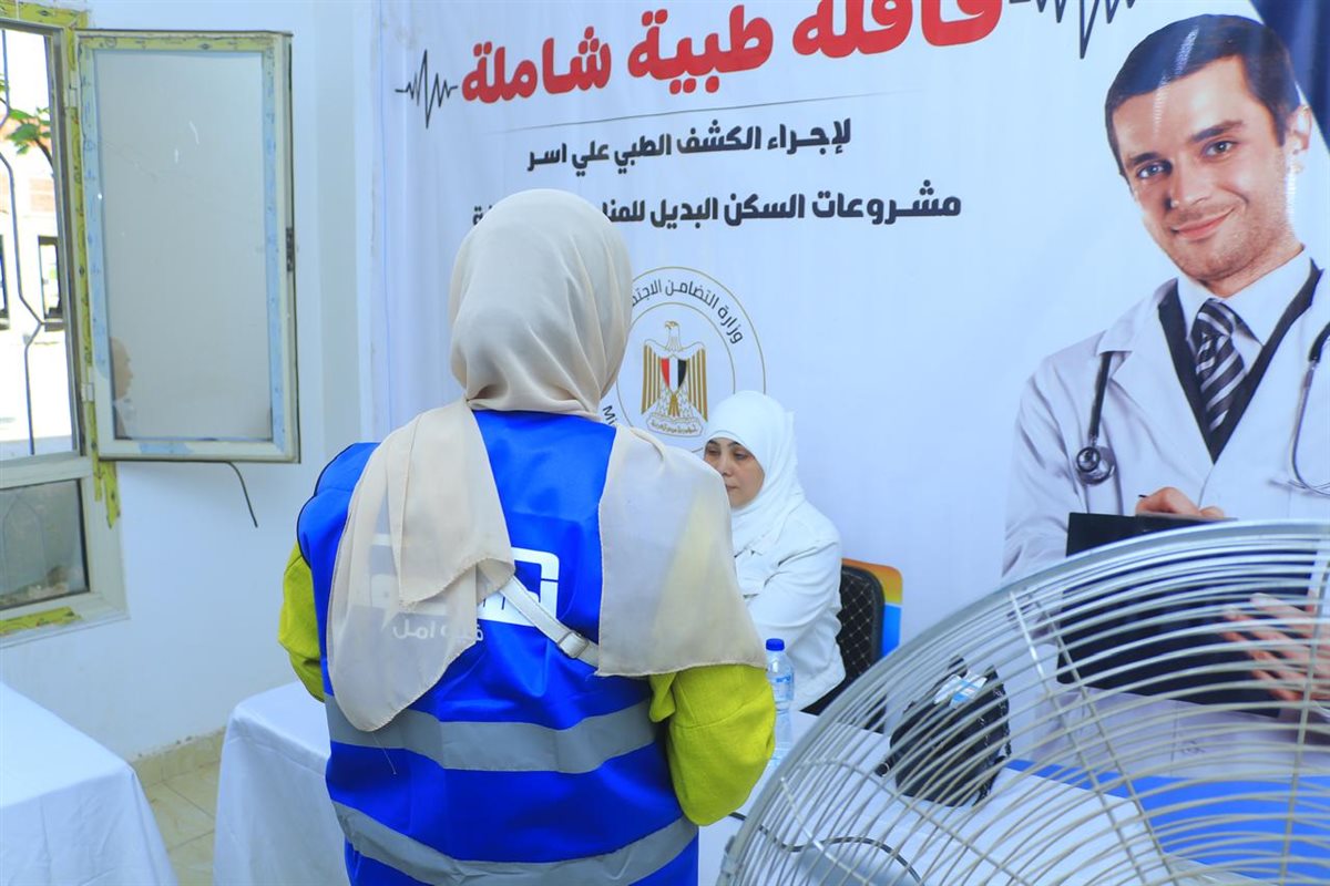 التضامن تطلق قافلة تنموية بمنطقة حدائق أكتوبر  