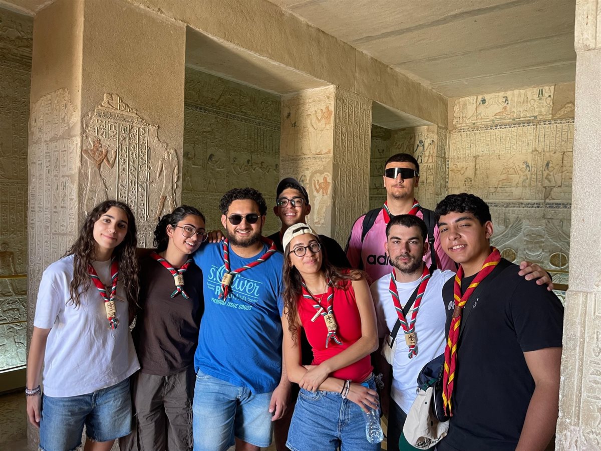 وفد كشافة فرنسي يزور أبرز المعالم الأثرية بالمنيا