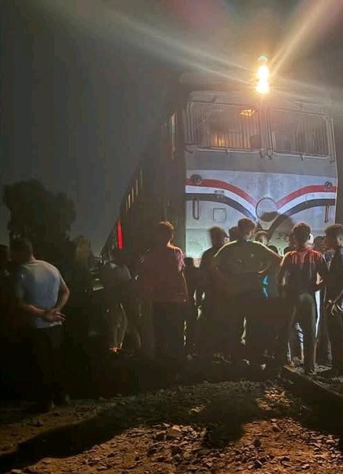 اصطدام قطار بخط المناشي بجرار زراعي بالبحيرة 