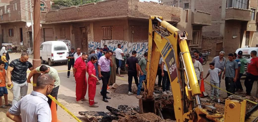 التعامل مع هبوط أرضي في المنوفية