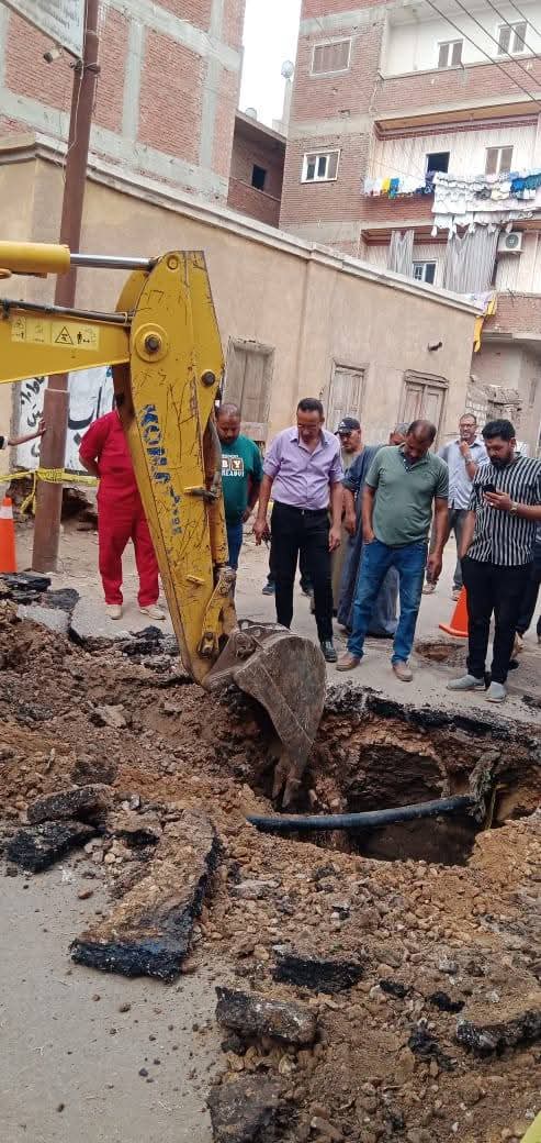 التعامل مع هبوط أرضي في المنوفية