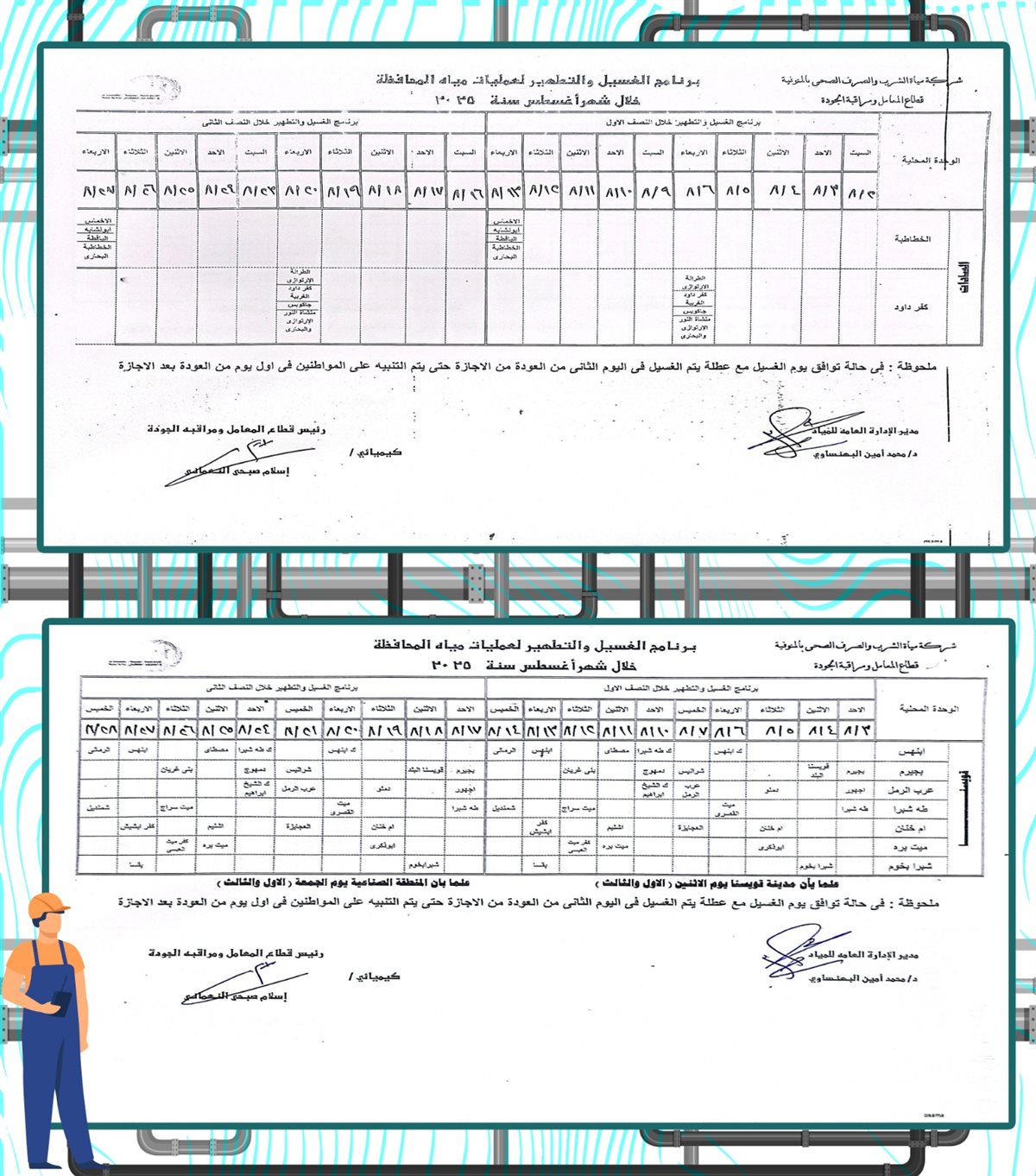 مواعيد انقطاع المياه عن محافظة المنوفية خلال شهر أغسطس