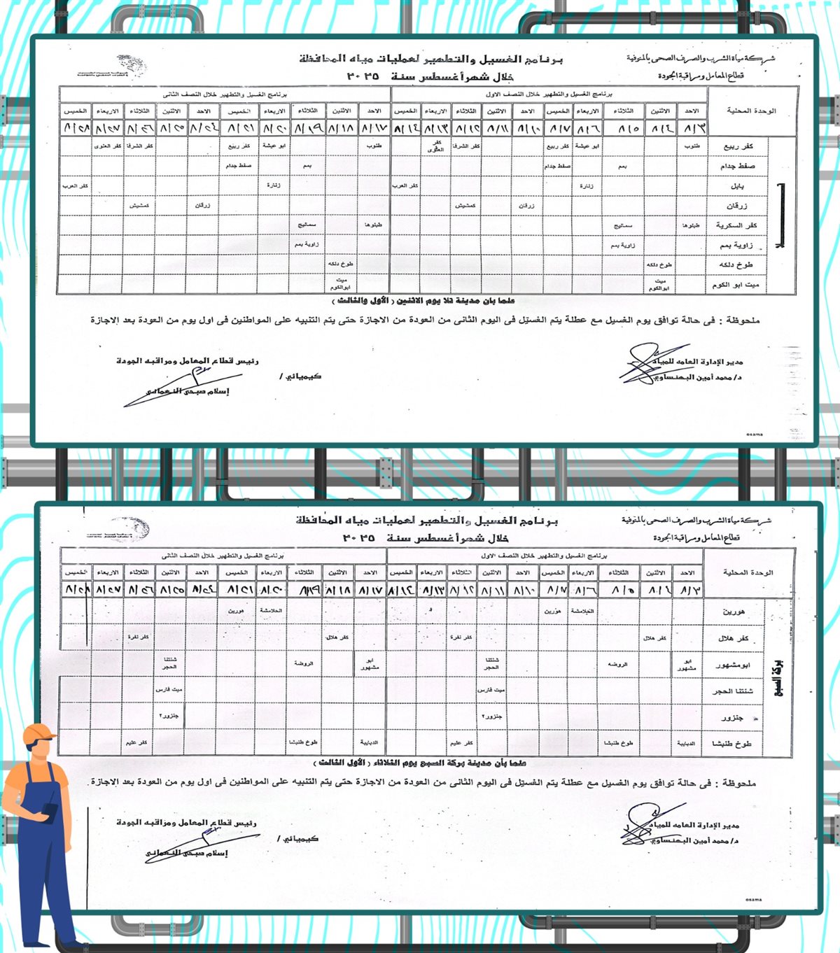 مواعيد انقطاع المياه عن محافظة المنوفية خلال شهر أغسطس