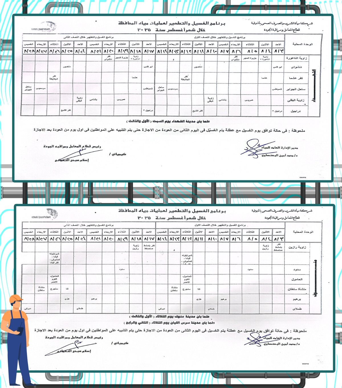 مواعيد انقطاع المياه عن محافظة المنوفية خلال شهر أغسطس