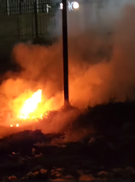 اندلاع حريق بمحيط محطة مترو عين حلوان