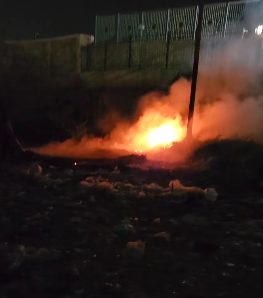 اندلاع حريق بمحيط محطة مترو عين حلوان