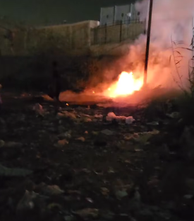 اندلاع حريق بمحيط محطة مترو عين حلوان