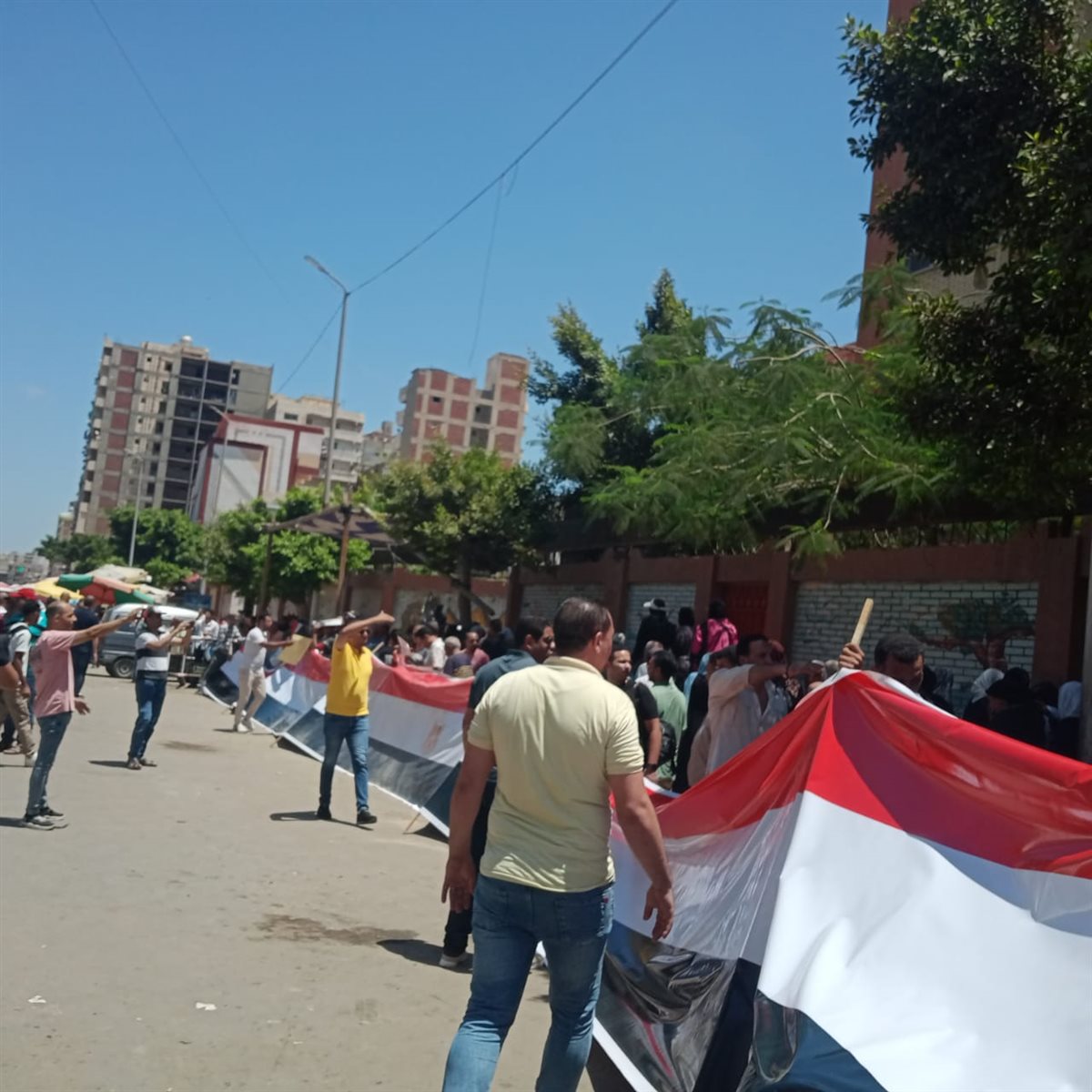 رفع علم مصر بطول 40 متر 