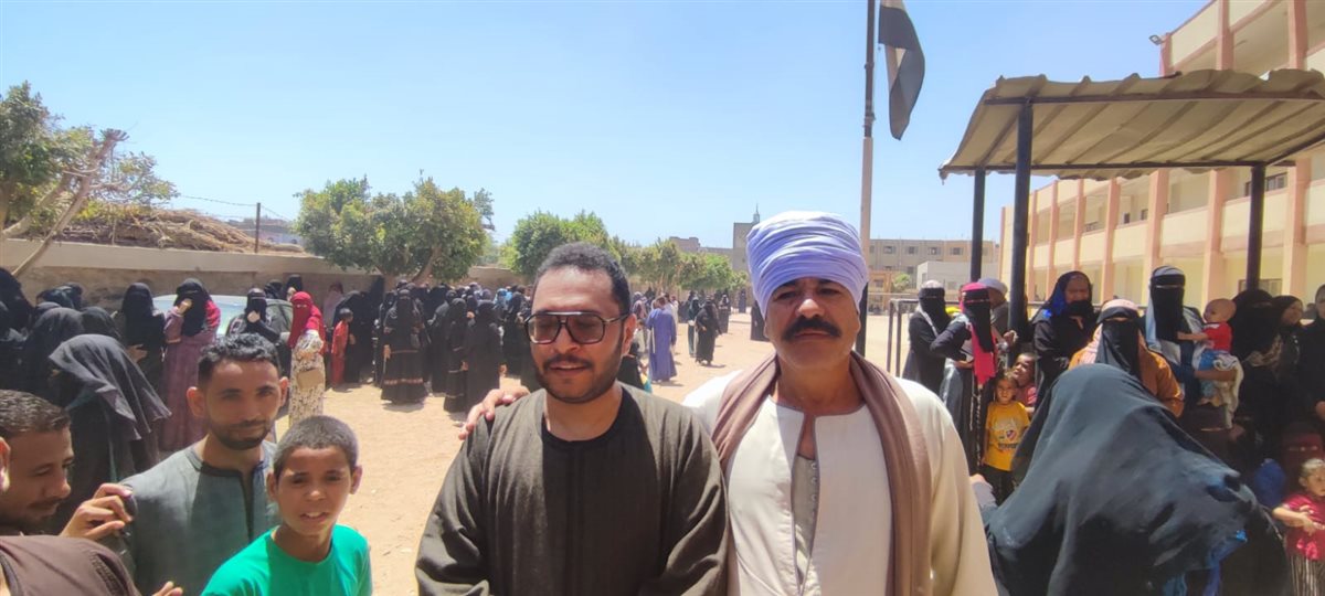  توافد كبير للناخبين في قرية أولاد سالم بمركز دار السلام بسوهاج 