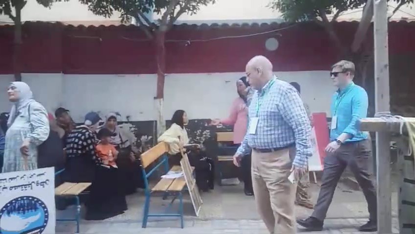 وفد أجنبي يتفقد انتخابات مجلس الشيوخ