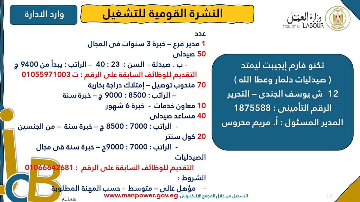 وظائف وزارة العمل