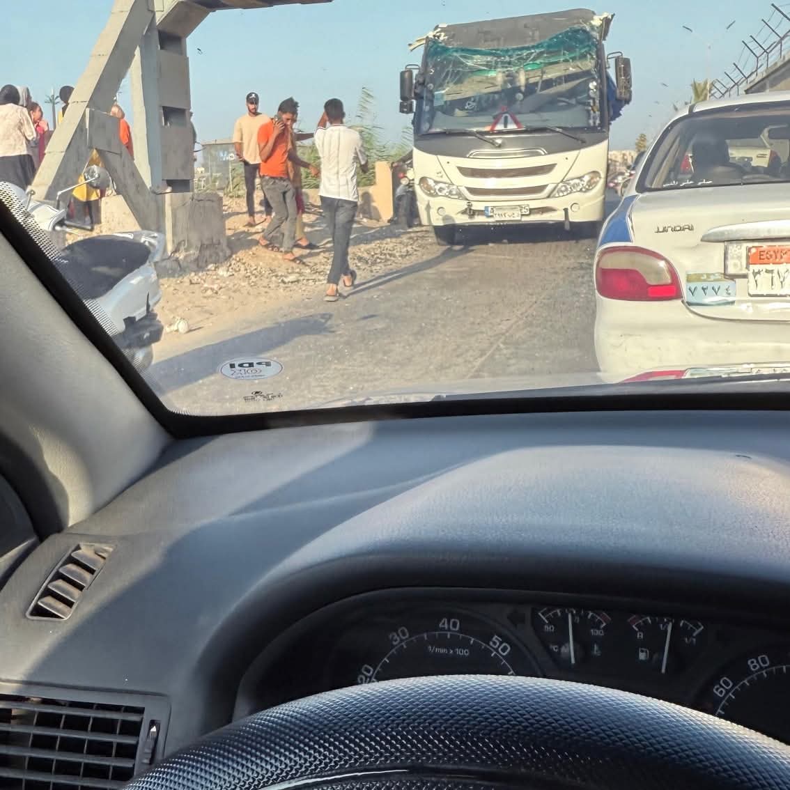 حادث بطريق الشاحنات ببورسعيد 