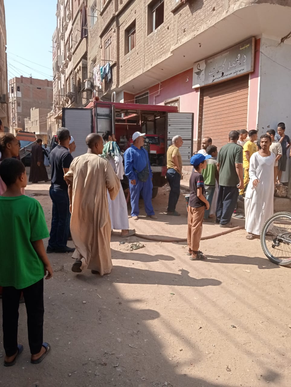 صور حريق منزل بسبب تسريب غاز في قنا