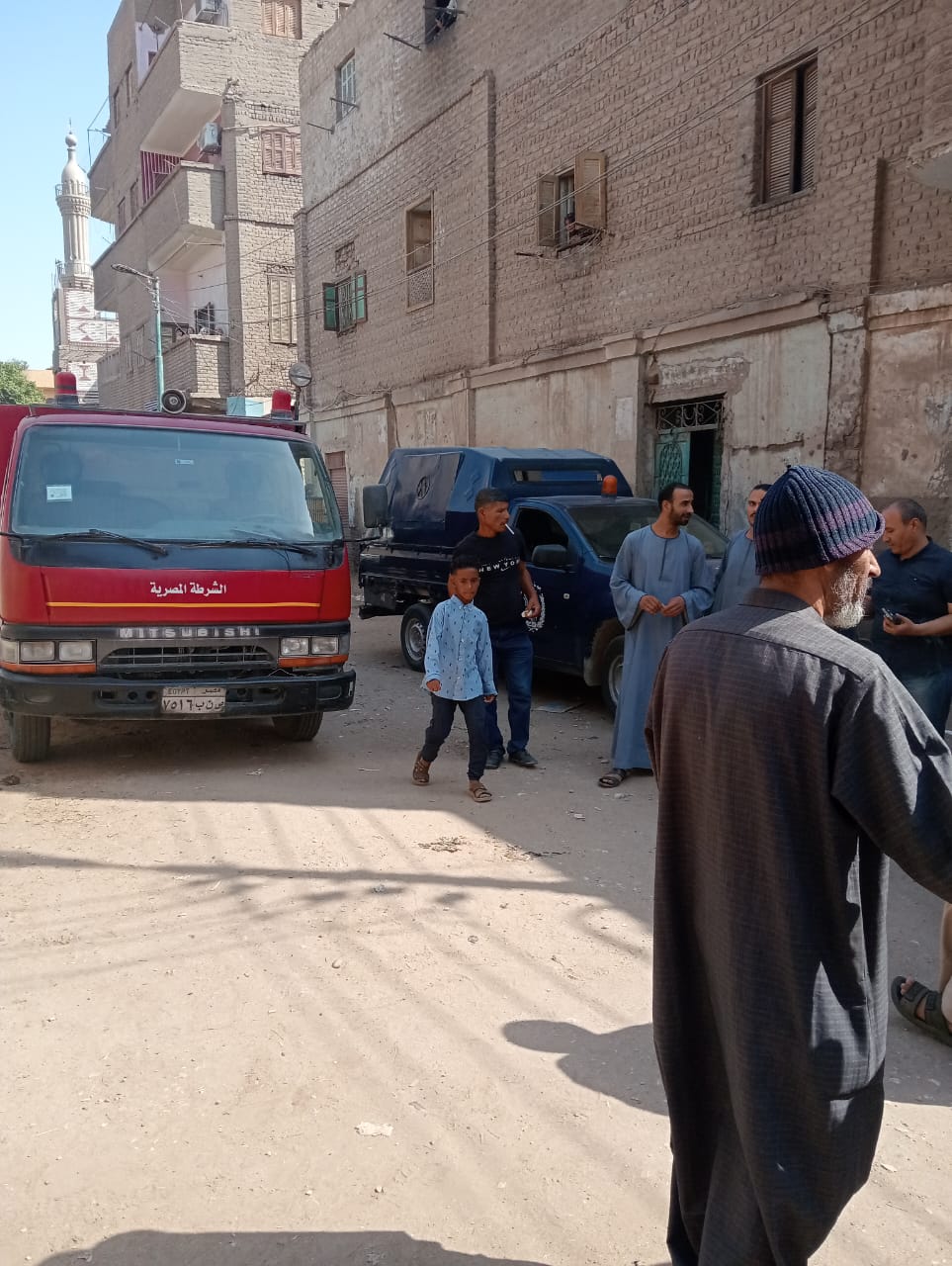 صور حريق منزل بسبب تسريب غاز في قنا